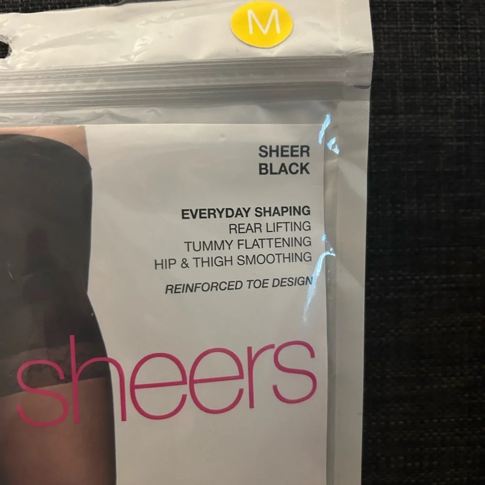 NWT‎ Maidenform Skinny Sheers Black Medium
